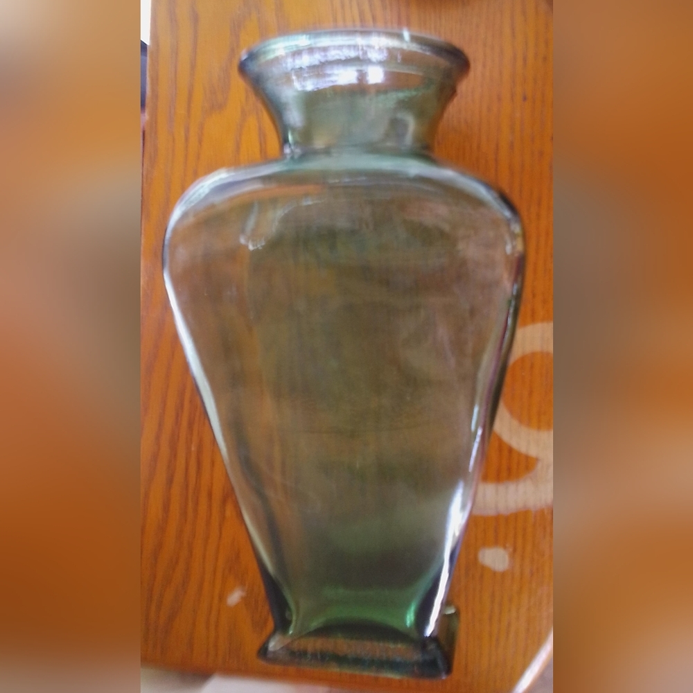 Vintage CBBP Hand Blown Recycled Glass Vase